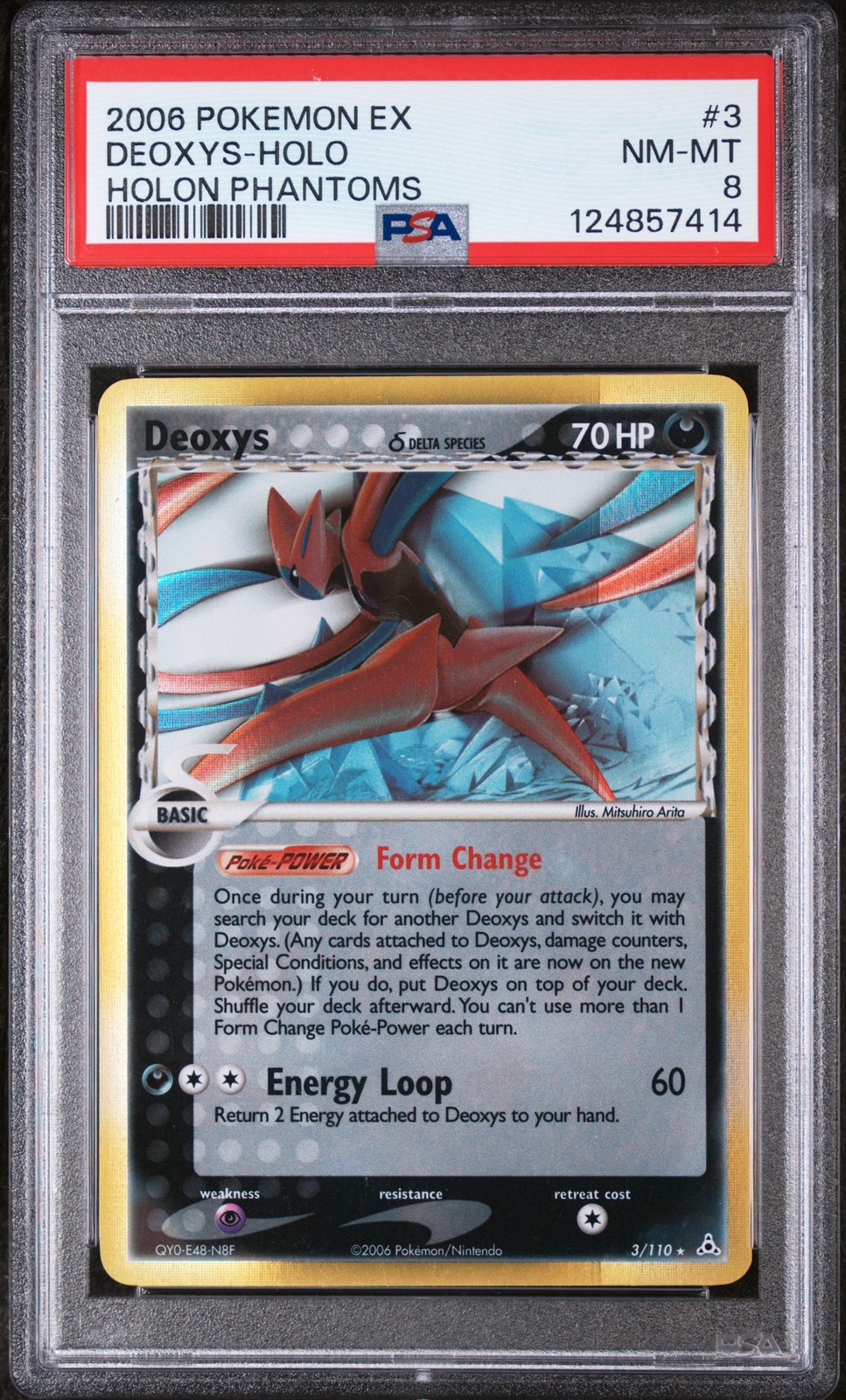 2006 POKEMON EX HOLON PHANTOMS #3 DEOXYS-HOLO PSA 8