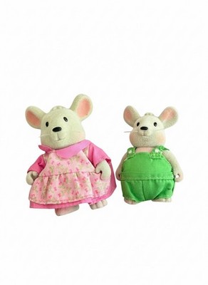 Lot of 2 Lil Woodzeez Handydandy Mouse Family Mom Son & Child Lot Critters