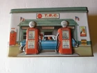 Coca Cola 3D Gas Station Tin, Embossed Coke Filling Station Memorabilia Vintage