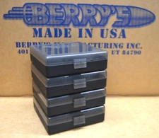 4 x 9mm / 380 - 100 round ammo case-box (SMOKE / BLACK) Berry 9 mm 