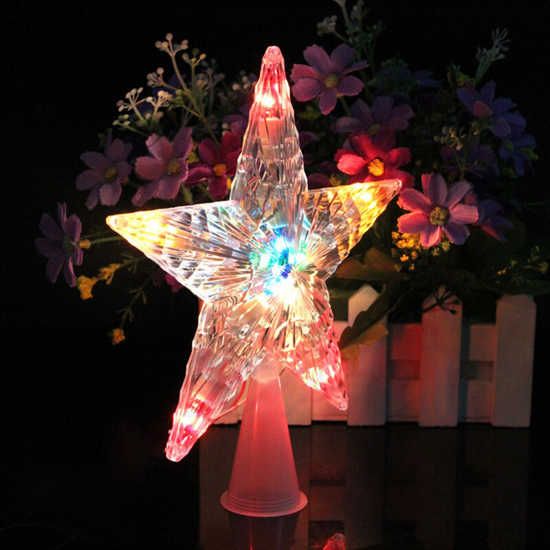 Color Changing Christmas Tree Topper Light Treetop LED Twinkling Star