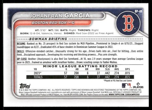 2024 Bowman Paper Prospects RCs & Vets BP1-150 1-100 You Pick - Choose Your Card - Picture 82 of 418