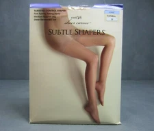 JC Penny Subtle Shapers Sheer Caress Pantyhose Size Long Oatmeal