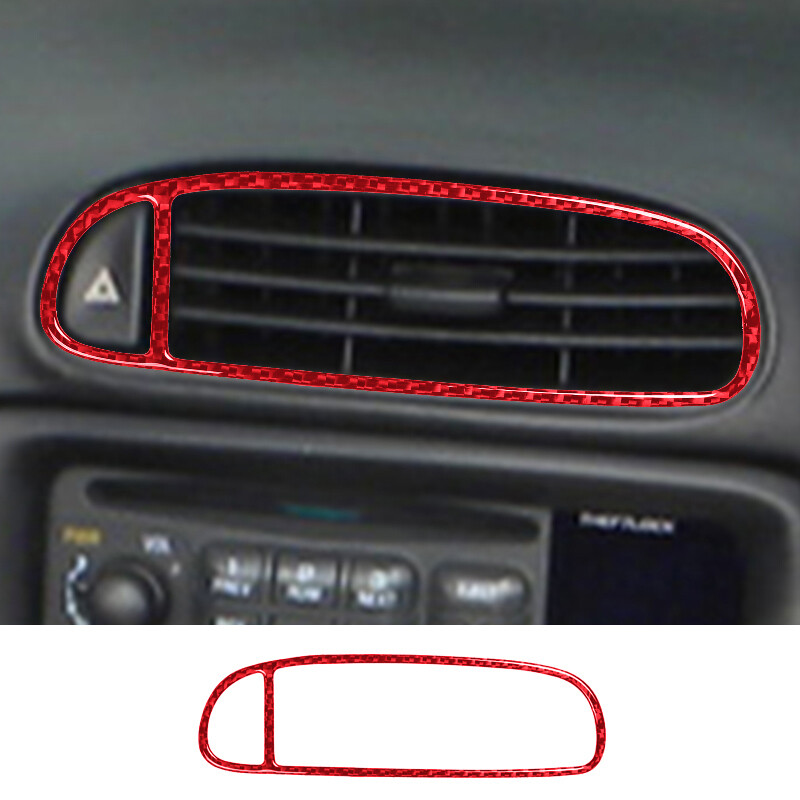 18pcs For Corvette C5 199804 Red Carbon Fiber Full Interior Cover Trim