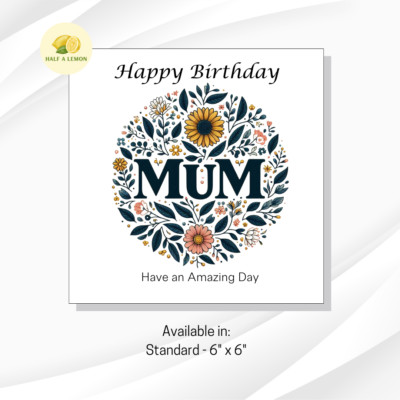 Geburtstagskarte für Sie, Mama Geburtstagskarte, einfache pingelige Blumen Geburtstagskarte