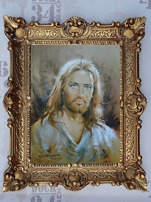 Geälde Religiös aria Jesus Ikonen Antik Heiligenbild it Rahen