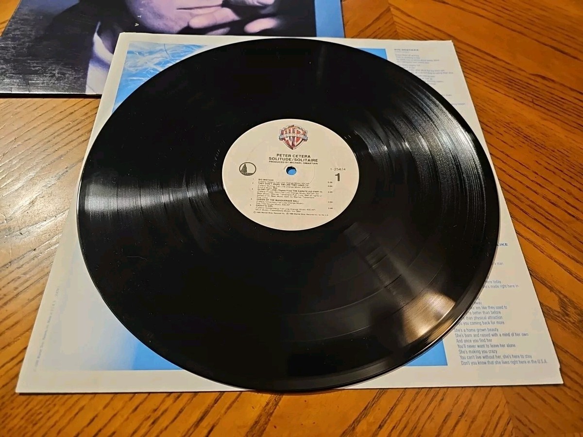 Peter Cetara Solitude/Solitaire LP 1986 Warner Bros Picture Lyric