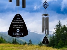 Personalized Pet Memorial Wind Chimes,Memorial Wind Chimes Gifts for Dog Loss