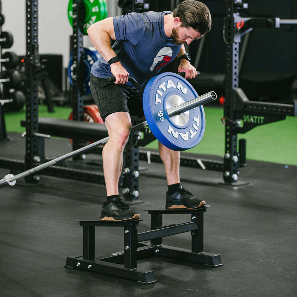 Titan Fitness T Bar Rowing Platform, Elevated/Angled Design