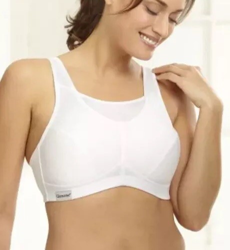Glamorise Sports Bra No Bounce-Cami Style 1066 NEW WHITE SIZE 46C-image