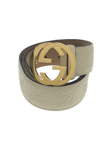 Gucci Belt Leather Beige Women'S 370543 