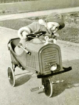 ArtDeco Fotoalbum anonym Tochter Sachsens 20er BlechDreirad Tretauto Kinderfotos