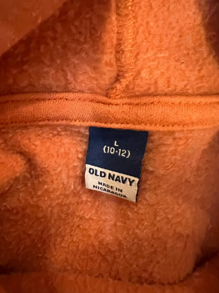 Conjunto de pantalones jogger con capucha naranja signo de la paz azul marino antiguo para niñas 10/12 grandes niños jóvenes Foto 4 de 4