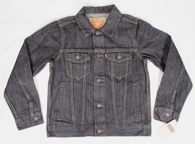 levi's washed black denim trucker jacket