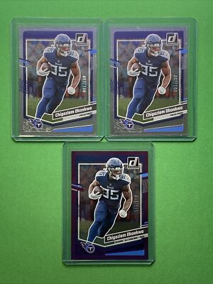 2023 Chigoziem Okonkwo 288 Silver Press Proof /100, Season Stat Line Purple /141