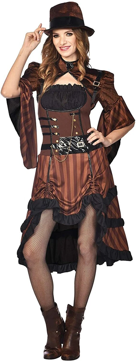 Adult Ladies Steampunk Dress Victorian World War Gothic Fancy