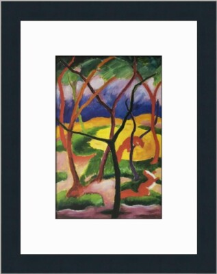 Franz Marc Weasels at Play Custom Framed Print