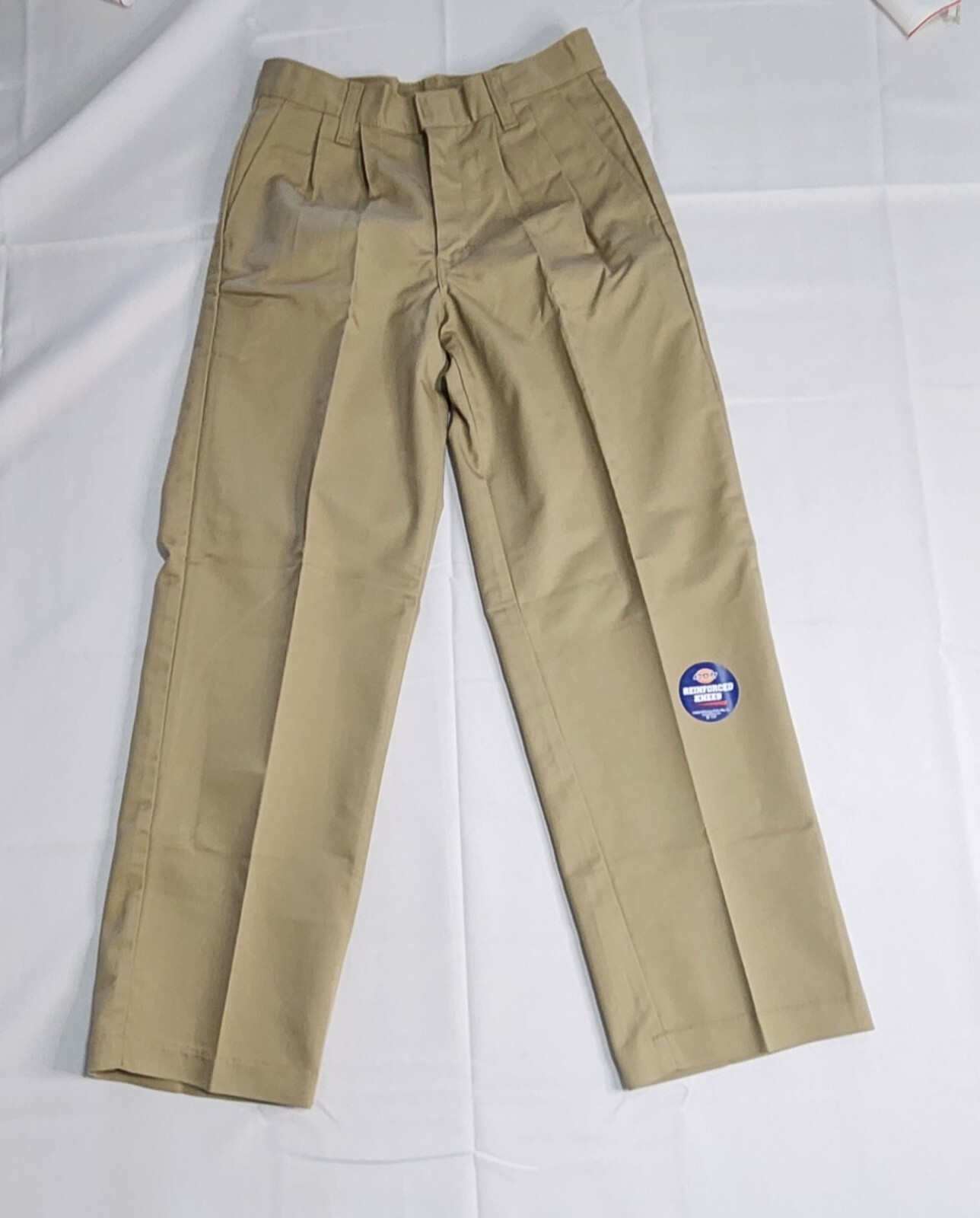 Dickies Boy's Pant Uniform School Wear Khaki Bottom Reinforced Knees Size 12 New