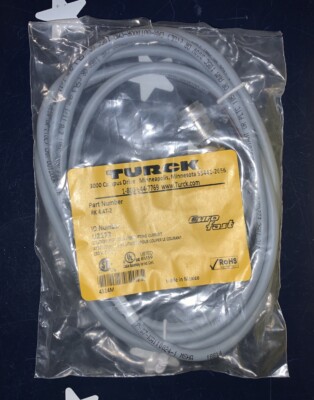 New TURCK RK 4.4T-2  Single-ended Cordset  ID#2172   RK4.4T2