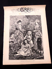Antique Original Vtg 1872 The Graphic Engraving Art Prints, Hop-Picking in Kent