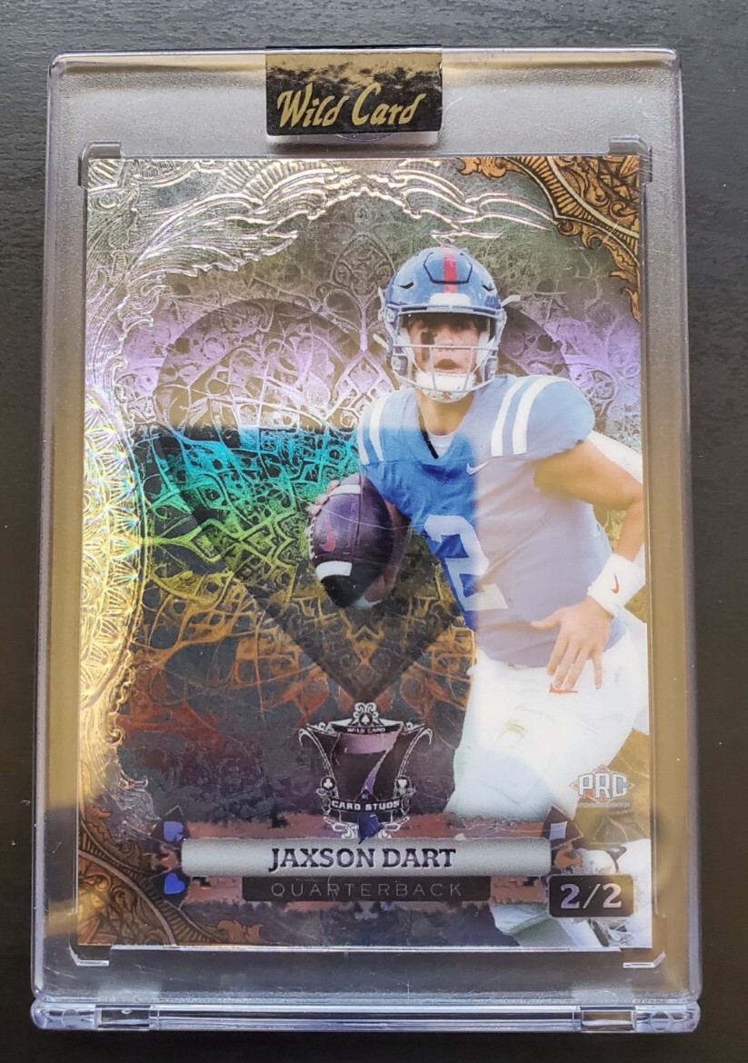 2024 Wild Card 7 Card Stud Jaxson Dart Rainbow Foilboard Silver Heart 2/2 Giants
