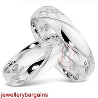 Argentium Silver Wedding Ring 5mm Matching Set Free Engraving From £104.98 Argentium Silver Wedding Ring 5mm Matching Set Free Engraving From £104.98