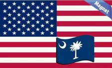 5×3 America and New Mexico Flag Magnet Vinyl Magnetic State Flag Magnets