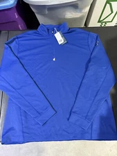NWT MEN'S CUTTER & BUCK 1/4 ZIP PULLOVER, SIZE: 2XL, COLOR: BLUE (M29)
