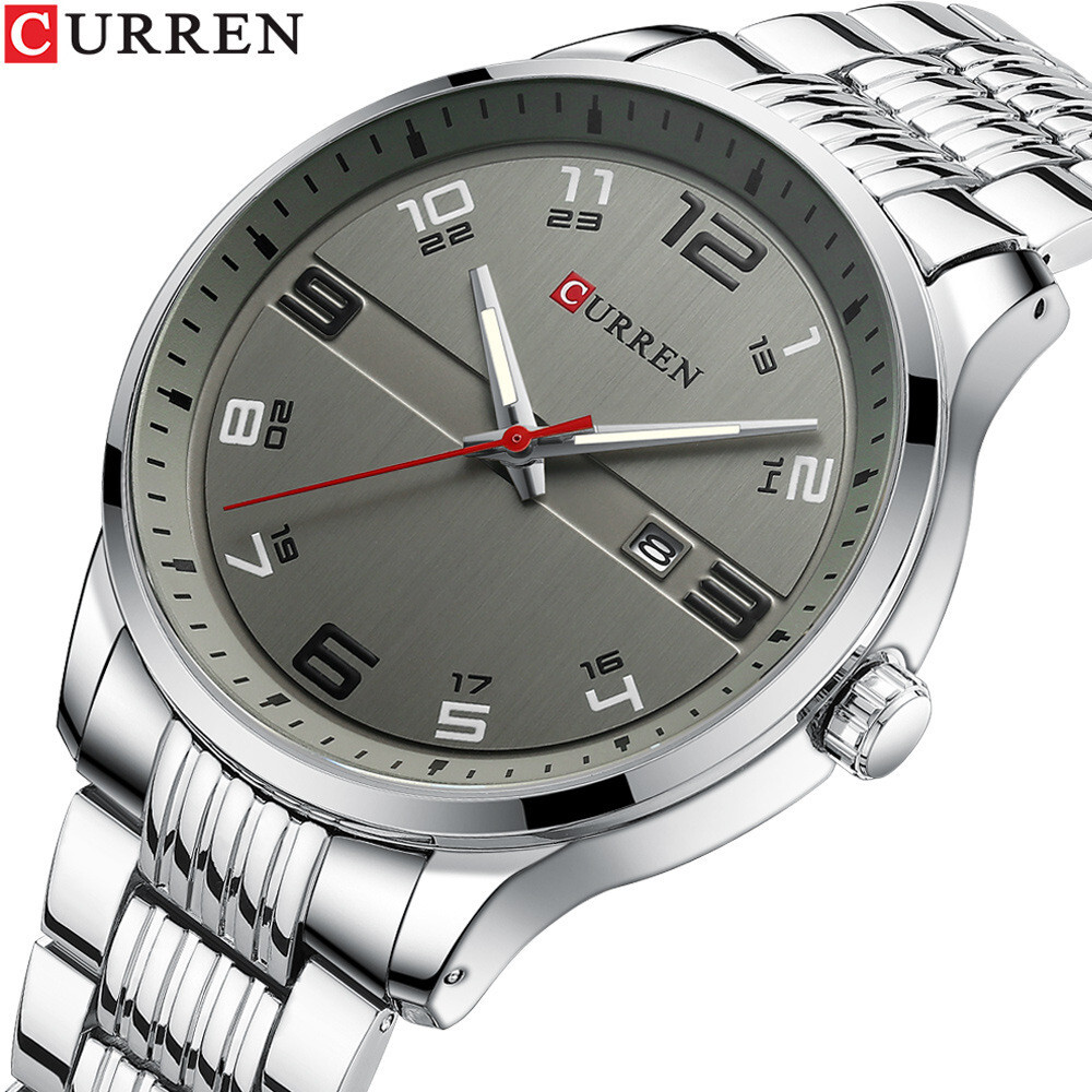 Stainless Steel Curren Store Curren 8375 Men Black Quartz