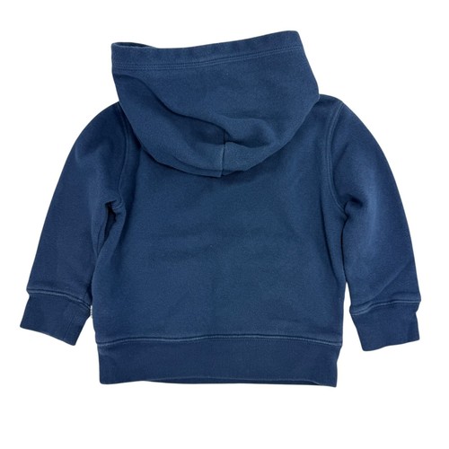 Baby Gap Toddler Monster Hoodie Boy 2T Navy Blue Cotton Blend 3D Zipper Mouth - Picture 7 of 7