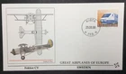 Sweden, EUROPA 1988 Great Airplanes Set FDC - Fokker CV