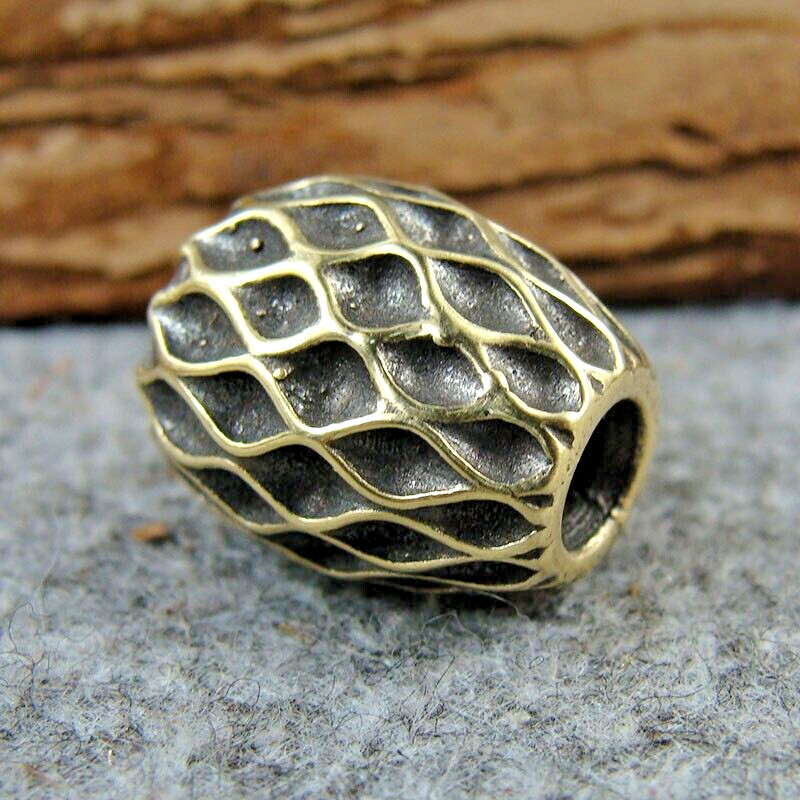 Brass Lanyard Bead Knife Paracord Beads Zipper Pull Bead Bracelet