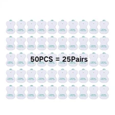 50PACK Snap On Replacement Electrode Pads Bulk For Tens Unit Therapy Massager