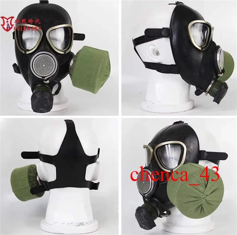 Soviet Russian Army Black Lenses Gas Mask PMK-2 Original Mask Set