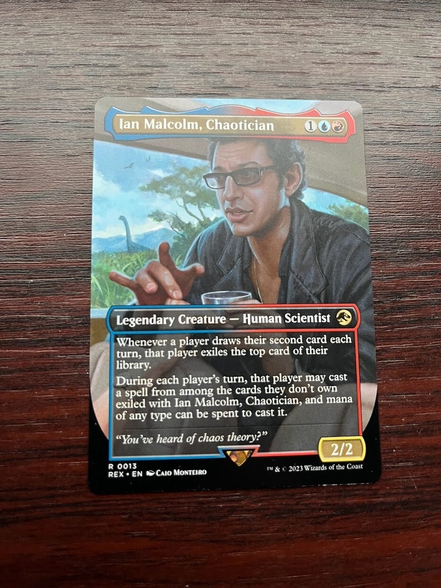1x BORDERLESS IAN MALCOLM, CHAOTICIAN - Jurassic Park - MTG Magic the Gathering | eBay 1x BORDERLESS IAN MALCOLM, CHAOTICIAN - Jurassic Park - MTG Magic the Gathering | eBay