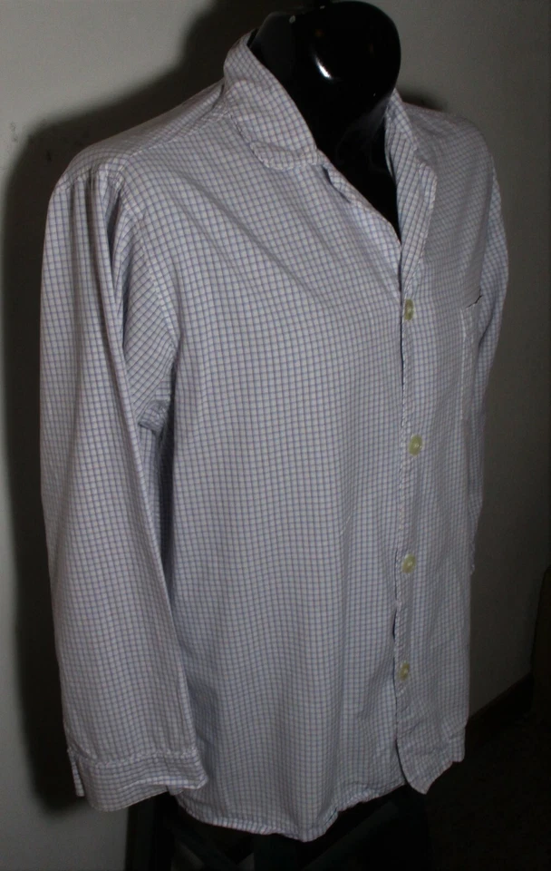 Рубашка для сна BROOKS BROTHERS синяя розовая длинная гостиная мужская размер M - Изображение 3 из 4