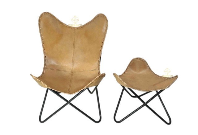 Set Of Leather Butterfly Chair & Foot Stool–Comfortable chair & Ottoman PL2-250 OR10244 Set Of Leather Butterfly Chair & Foot Stool–Comfortable chair & Ottoman PL2-250 OR10244
