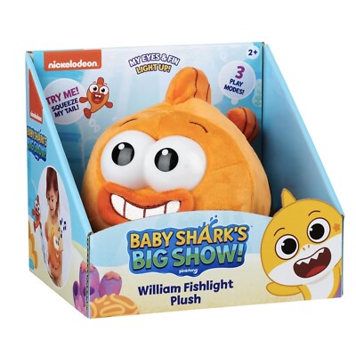 Baby Hai Wow Wee rosa Fong Plüschtier normales Plüschtier oder drücken Sie seinen Schweif