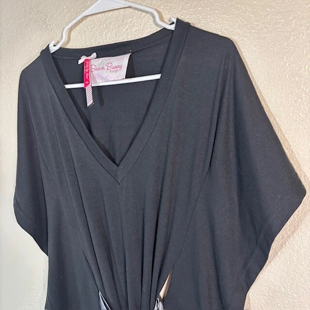 Vestido Beach Bunny Para Mujer XS Salón Natación Cubierta Corbata Cintura Cuello en V Caftán Foto 2 de 4