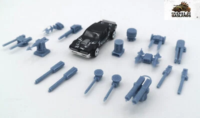 Gaslands Autokill Resin Weapons Pack Set Wargaming Guns 20mm Hot Wheels Matchbox