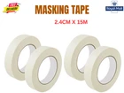 Masking Tape DIY Painting Decorating Tape Indoor Outdoor, 2.4cm X 15m Half White