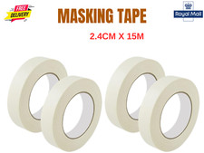 Masking Tape DIY Painting Decorating Tape Indoor Outdoor, 2.4cm X 15m Half White