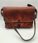 Swiss Army Military Leather Mail Bag Satchel Large Laptop Ipad Large Vintage WW2