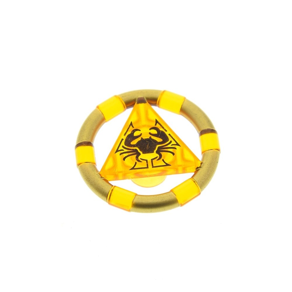 1X Lego Ring Orange Triangle Crab Atlantis Treasure Key 8078 87748PB01