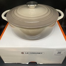NEW Le Creuset Dutch Oven Cast Iron #22 - 2 3/4 Qt 2.75 - Flint Oyster RARE