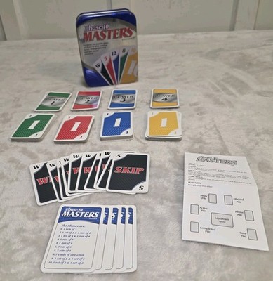 Mattel PHASE 10 Masters EDITION  Card Game W/Tin Complete 2010 Nice!