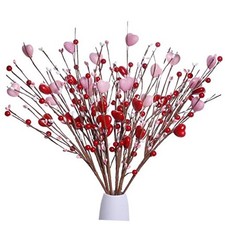 6 Pack Valentines Day Picks 17 Inch Valentines Floral Picks Red/Pink/White