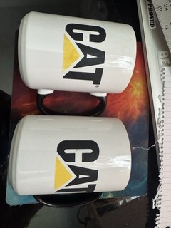 2 Caterpillar CAT Inc Ceramic Coffee Cups