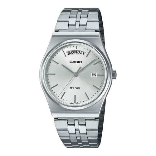 Casio MTP-B146D-7AV Quartz White Dial Stainless Steel Watch (Tissot PRX Style)