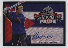 2020 Leaf Metal Draft National Pride Black Wave 5/7 Yoelqui Cespedes Auto 15wb